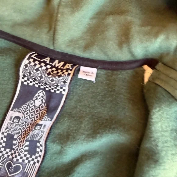 L.A.M.B. By Gwen Stefani Vtg Y2k Hoodie Sweatshirt 2008 Green Lambs Small Hooded